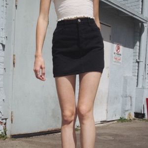 John Galt/ Brandy Melville Black Denim Skirt